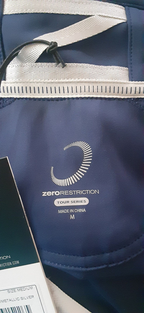NWT Zero Restriction Z500 1/4 Zip Golf Pullover Navy Malamu Men's M