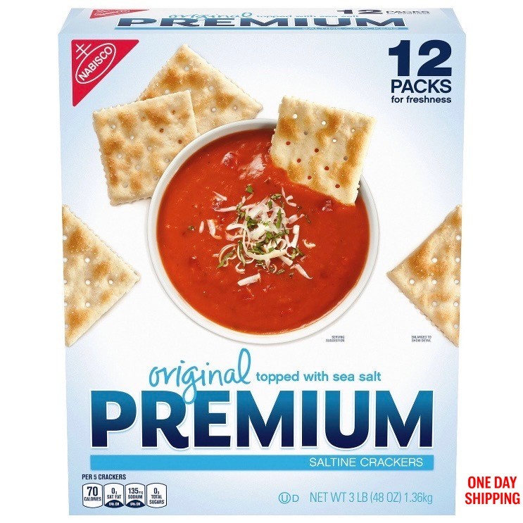 Nabisco Premium Original Saltine Crackers 12 Pack Crispy Snack Bulk