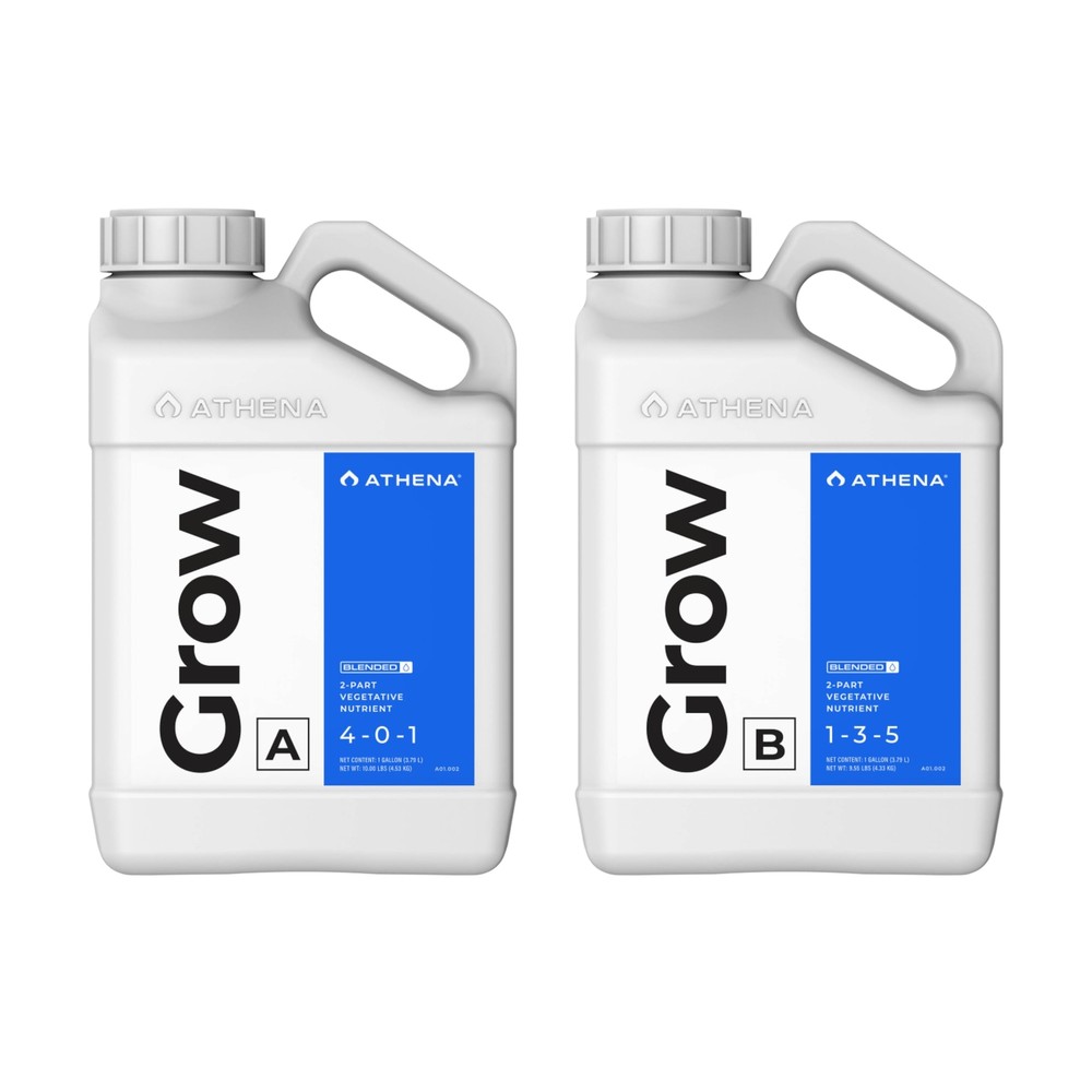 Athena Grow A&B (1 Gallon) - 2 Part Vegetative Hydroponic Nutrient - Balanced