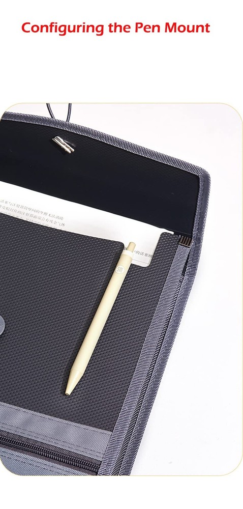 Expanding File Folder Document Organizer with Elastic Cord & Button Closure, ...