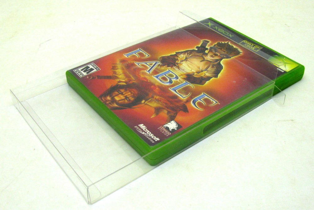 1X MICROSOFT XBOX CIB GAME -CLEAR PLASTIC PROTECTIVE BOX PROTECTORS CASE SLEEVE