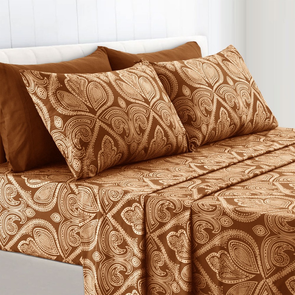 6 Piece Bed Sheets Microfiber Comfort Ultra Soft Deep Pocket Sheets Pillowcases