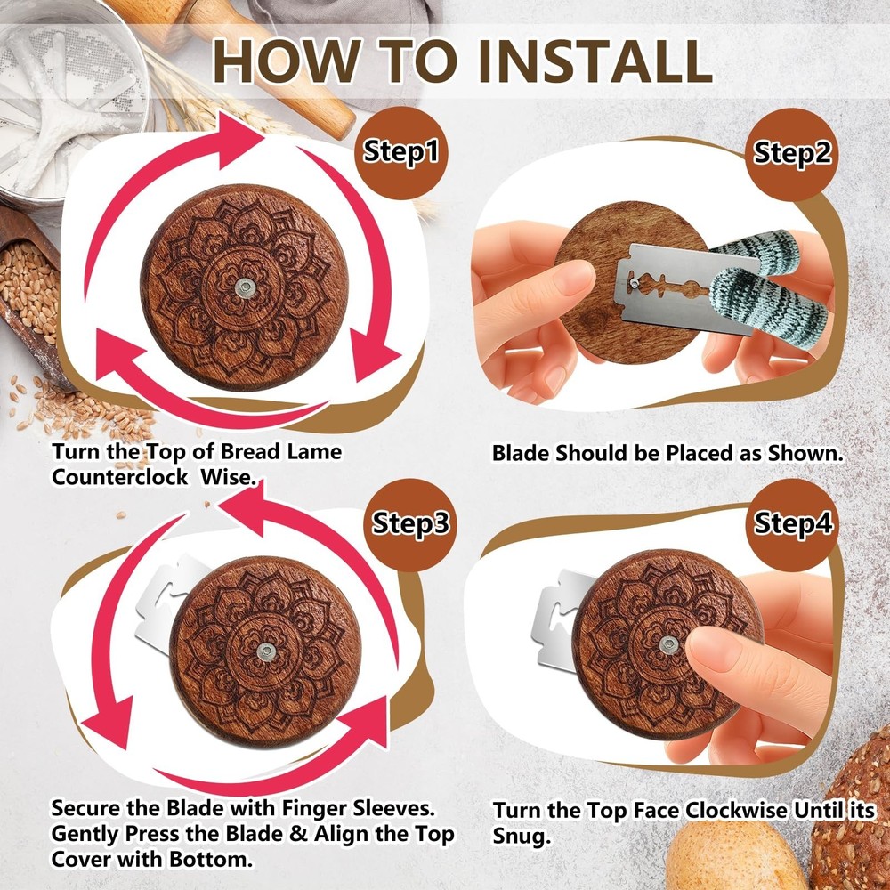 UFO Bread Lame Dough Scoring Tool - Professional Sourdough scoring tool for S...