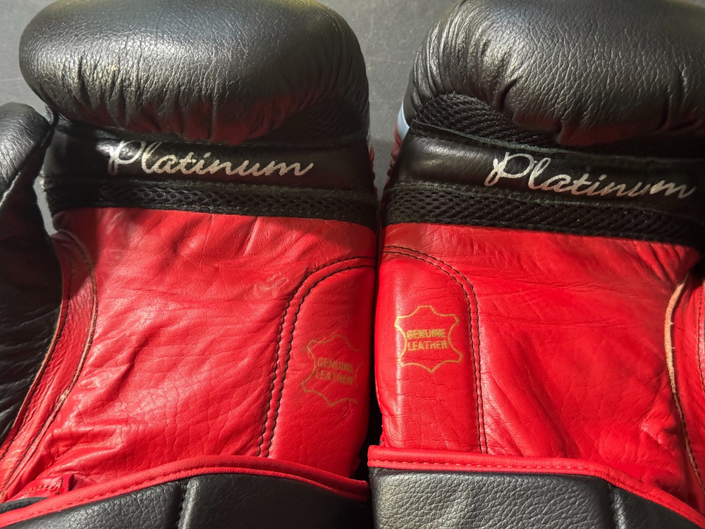 Title Platinum 600 Boxing Gloves 10oz Red/Blk/Silver Hook and Loop