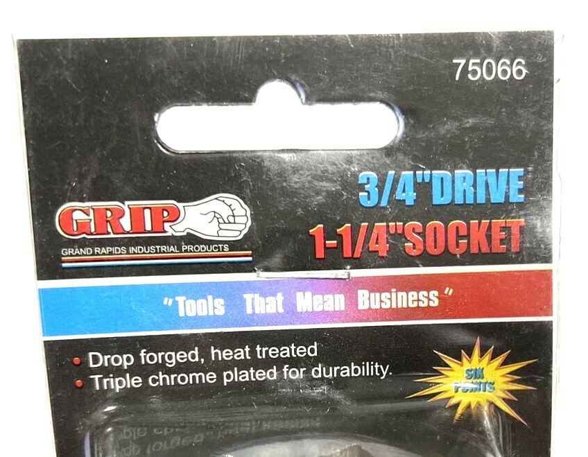 Grip 1-1/4" Chrome Socket 3/4" Drive 75066
