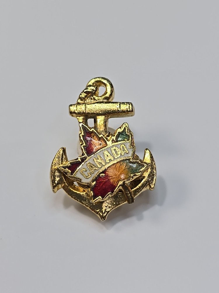 Canada Maple Leaf & Anchor Souvenir Lapel Pin