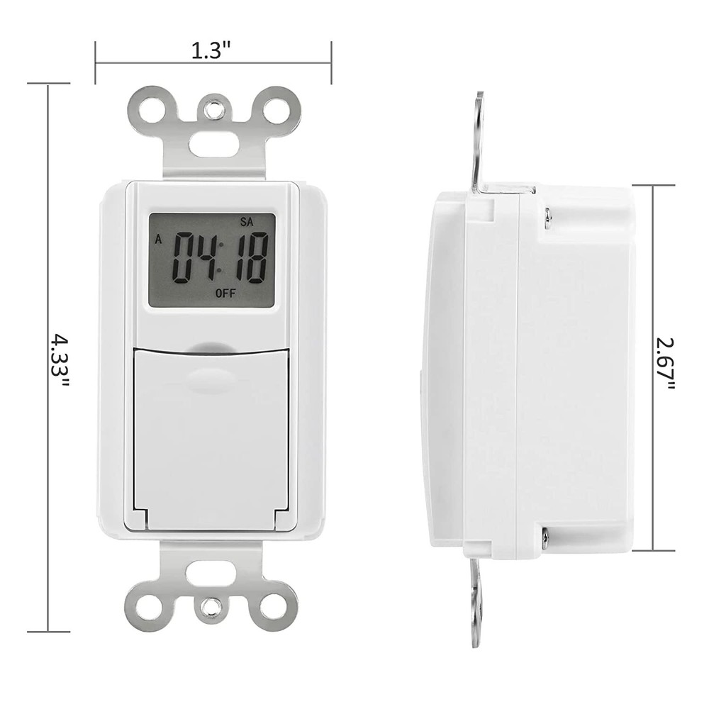 DEWENWILS Indoor in Wall Timer Switch for Light Multi-Countdown Bathroom Timer