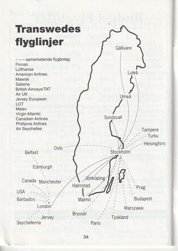 Transwede timetable 1994/06/24