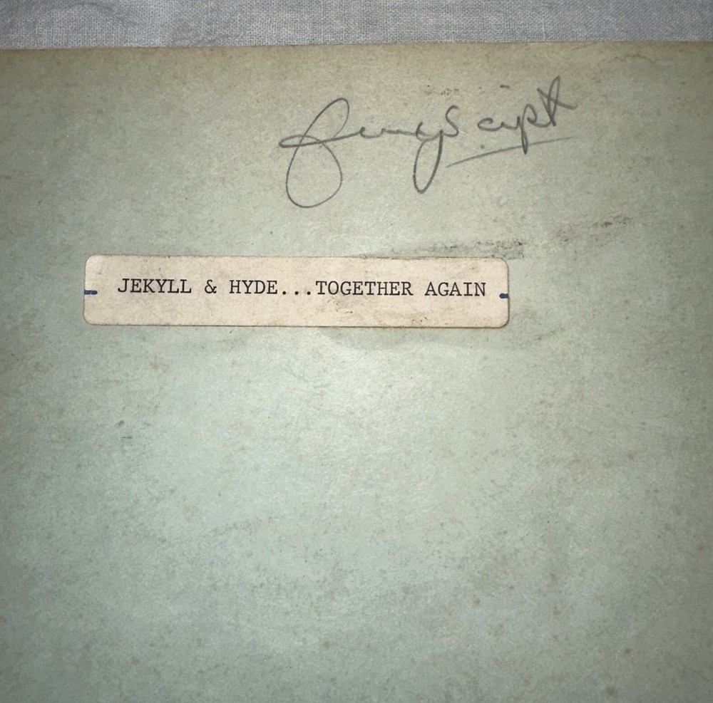 Jerry Belson - JEKYLL AND HYDE Typed Original screenplay