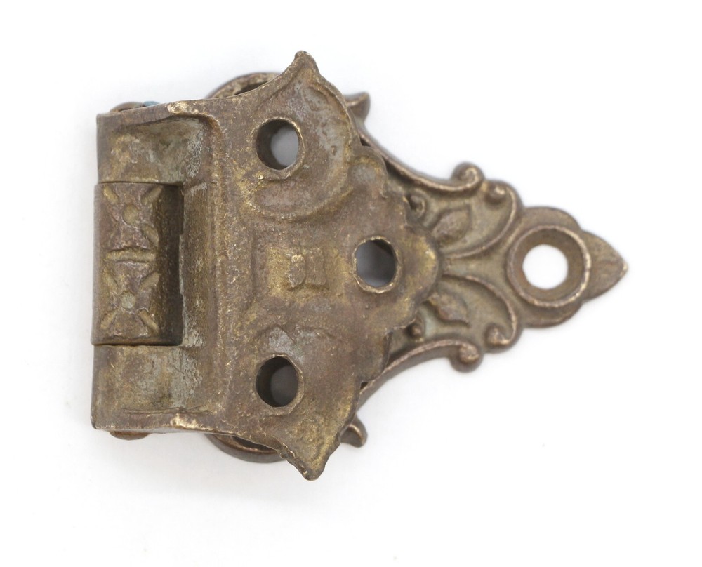 Antique 3.75 in. Victorian Bronze Offset Ice Box Hinge
