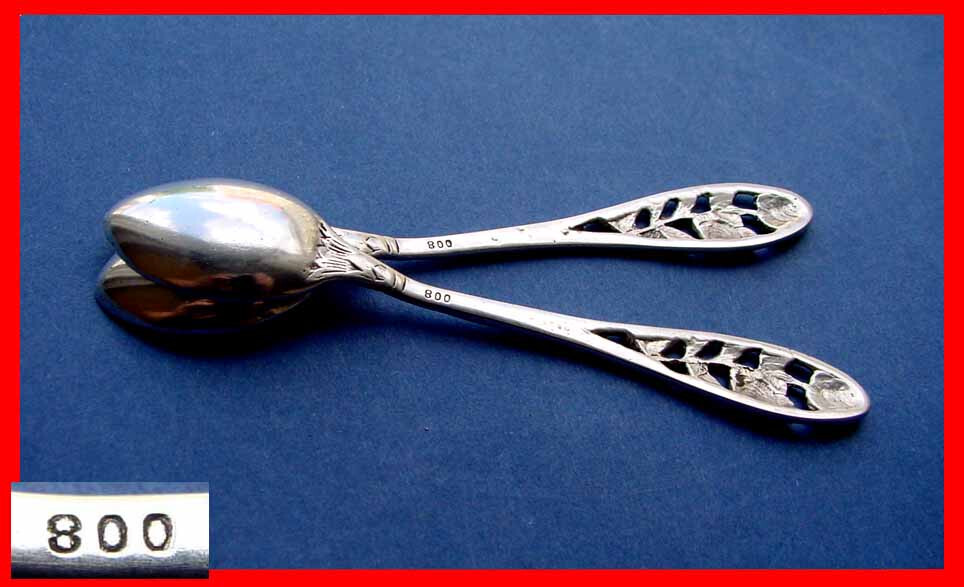 Beautiful Coffee Spoon/ Mocha Spoon/ Spoon, Rose Decor, 800 Silver D687