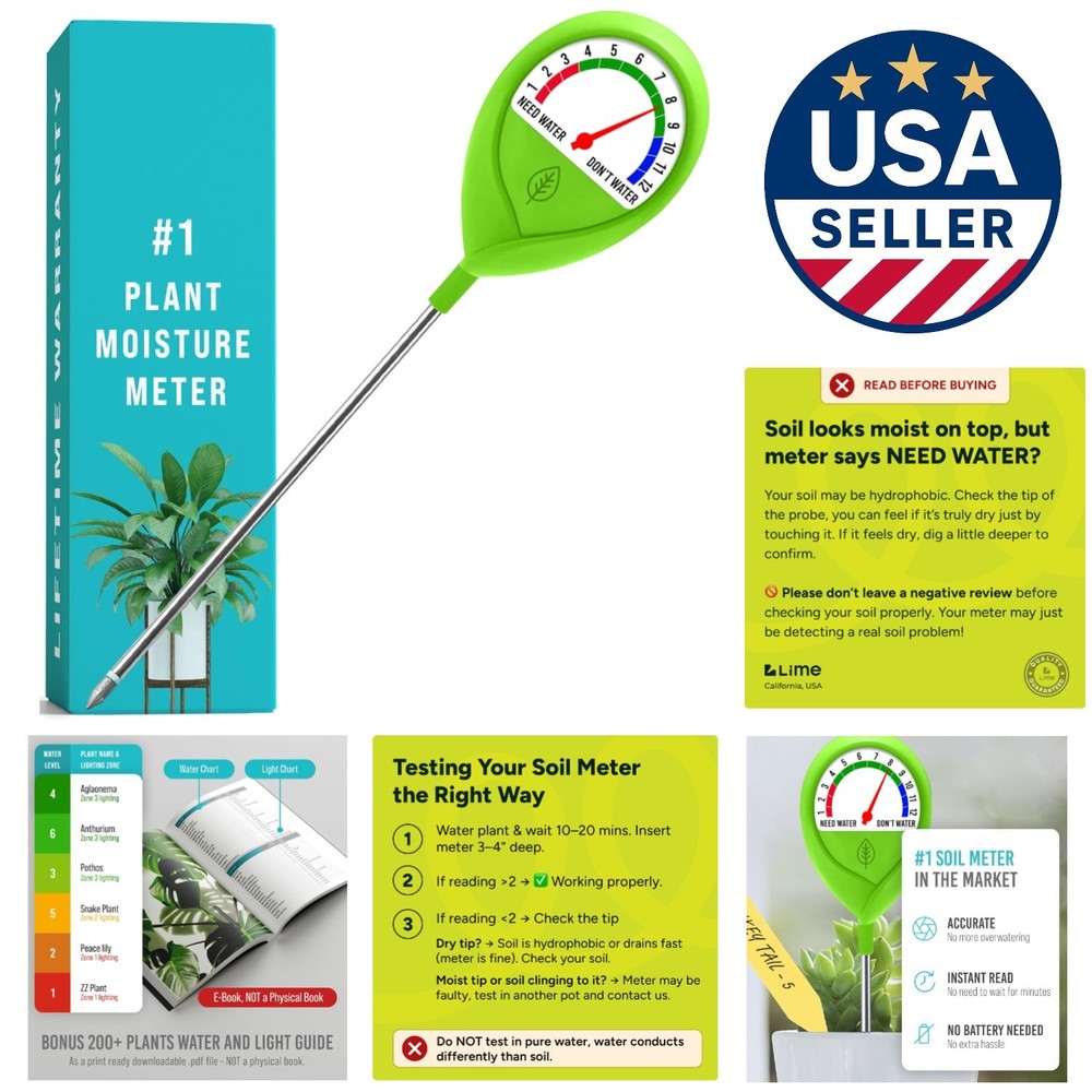 Compact Soil Moisture Meter for Plants - Ensuring Optimal Hydration Effortlessly