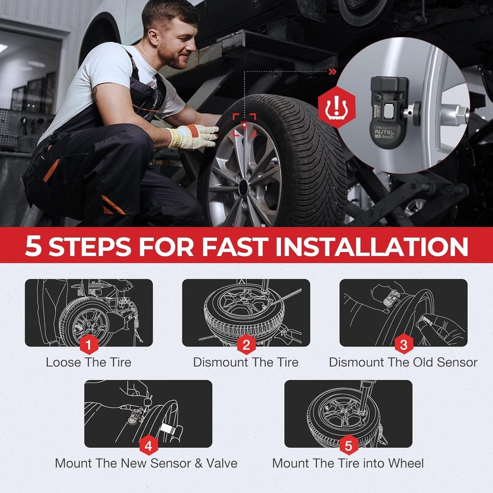 20PCS Autel MX-Sensor Programmable TPMS Sensor for Universal Tire Pressure Tool