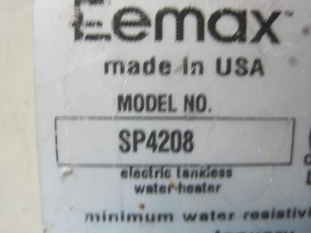 Eemax Electric Tankless Water Heater SP4208, 208 V single point of use