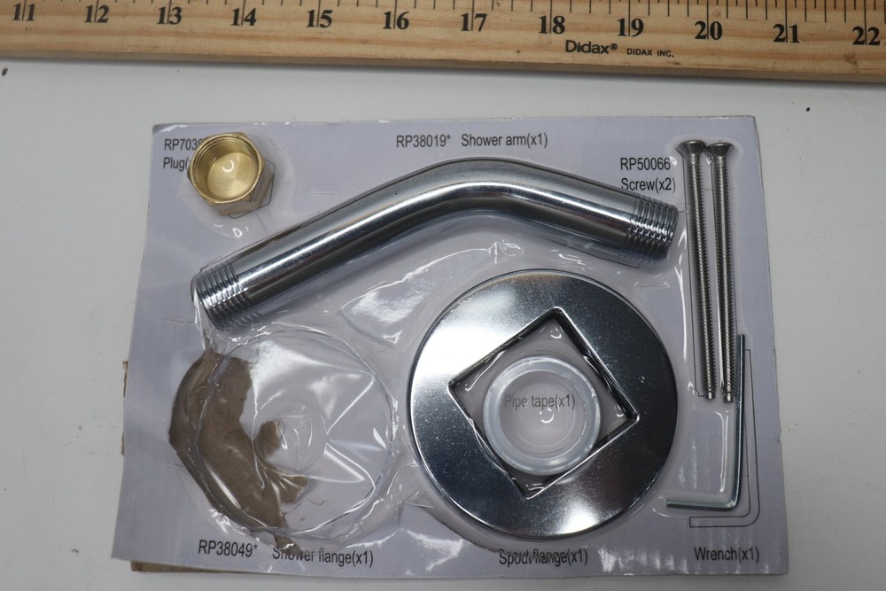 Single Control Shower & Tub Hardware Kit Chrome RP3819 - Missing Flange