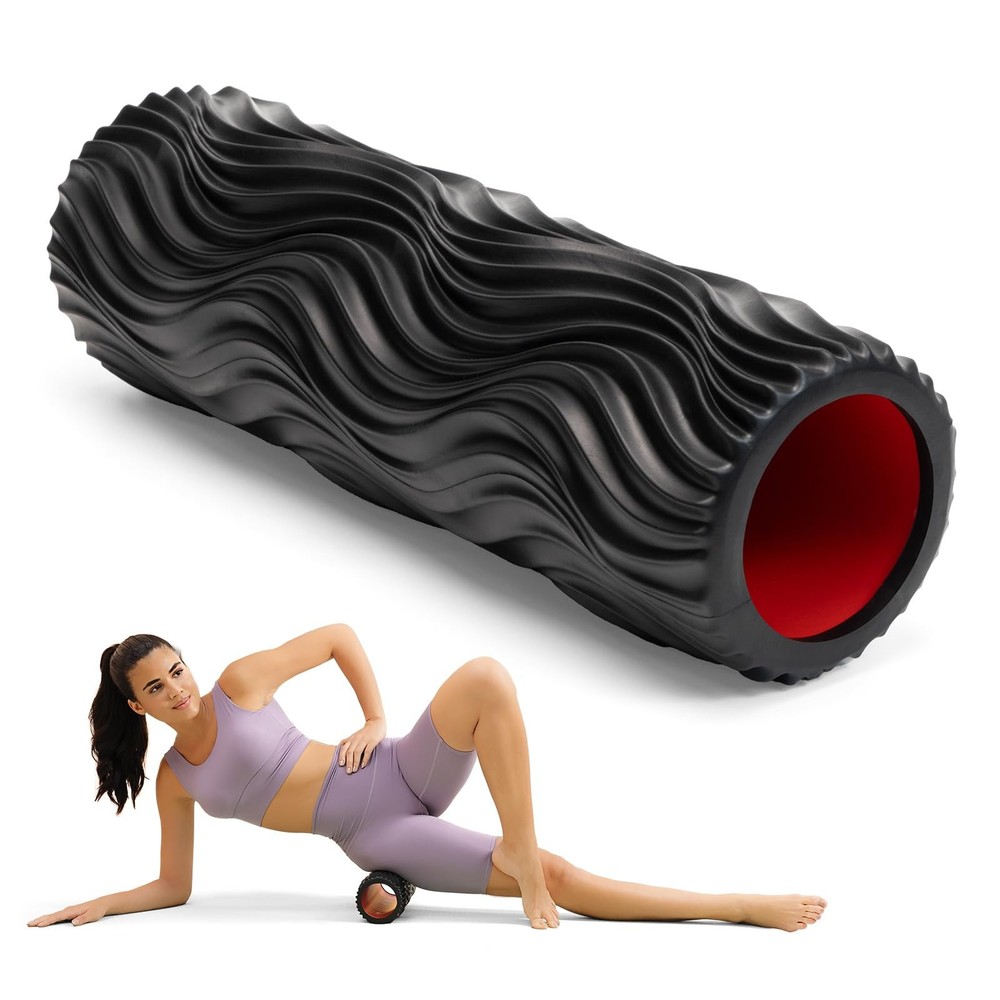 Foam Roller High-Density Exercise Roller, Deep Tissue Muscle Massage, Stretch...