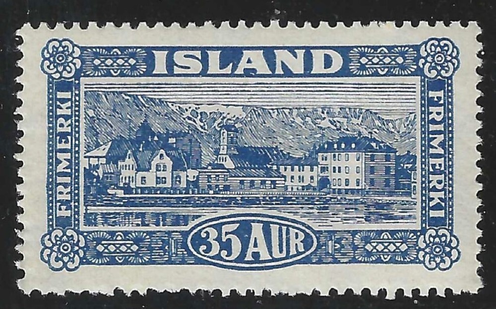 ICELAND # 147 MLH, shortish perfs at bottom left, still nice! ('22 SCV $70)
