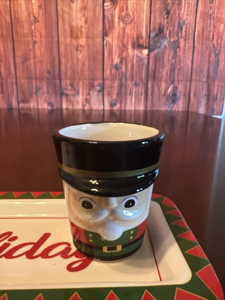 Appetizer Christmas Tray And Nutcracker Toothpick Holder Dei Happy holidays