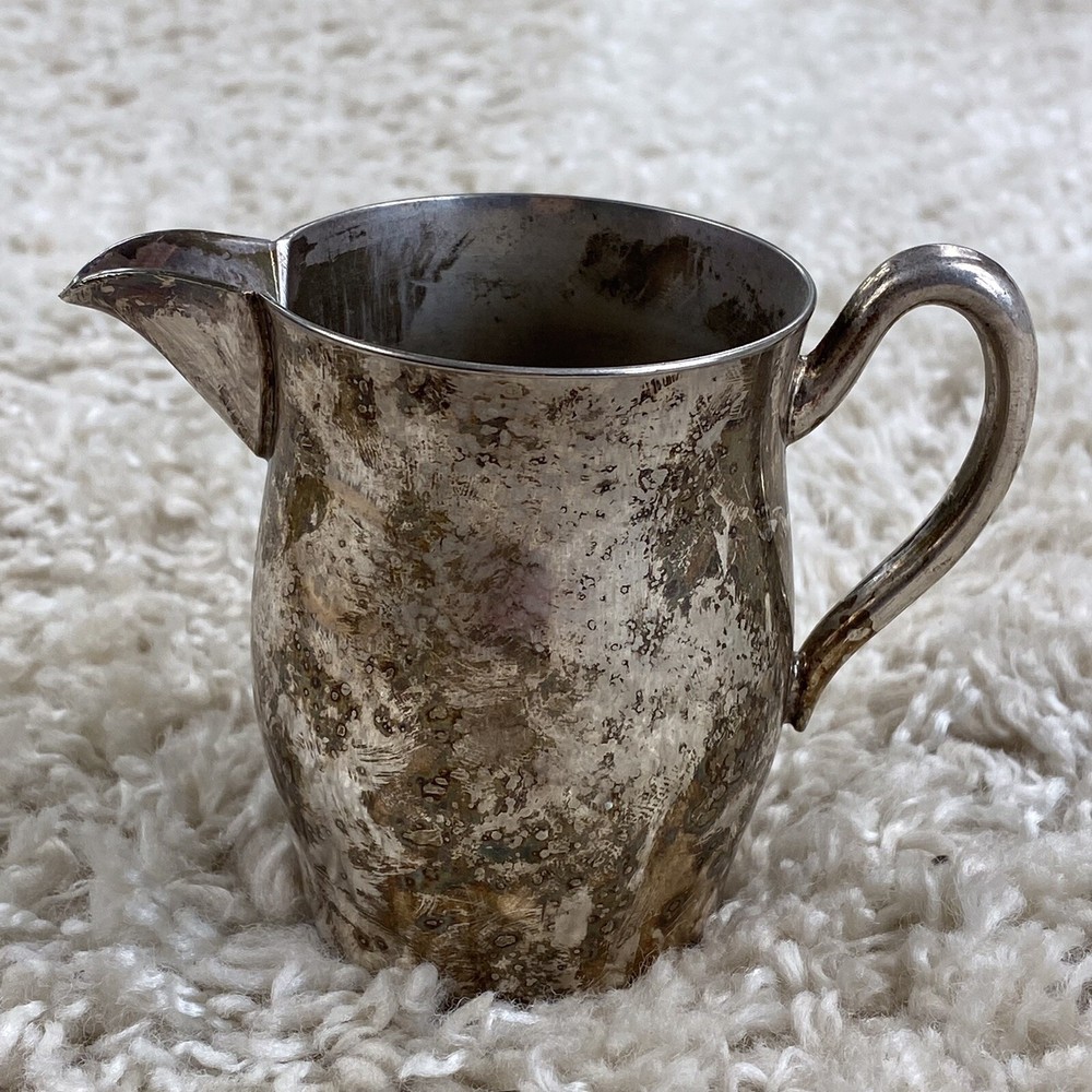Vintage Academy Silverplate Silver on Copper Creamer with Handle