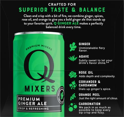 4 Pack - Q Mixers, Ginger Ale, 7.5 Fl Oz.