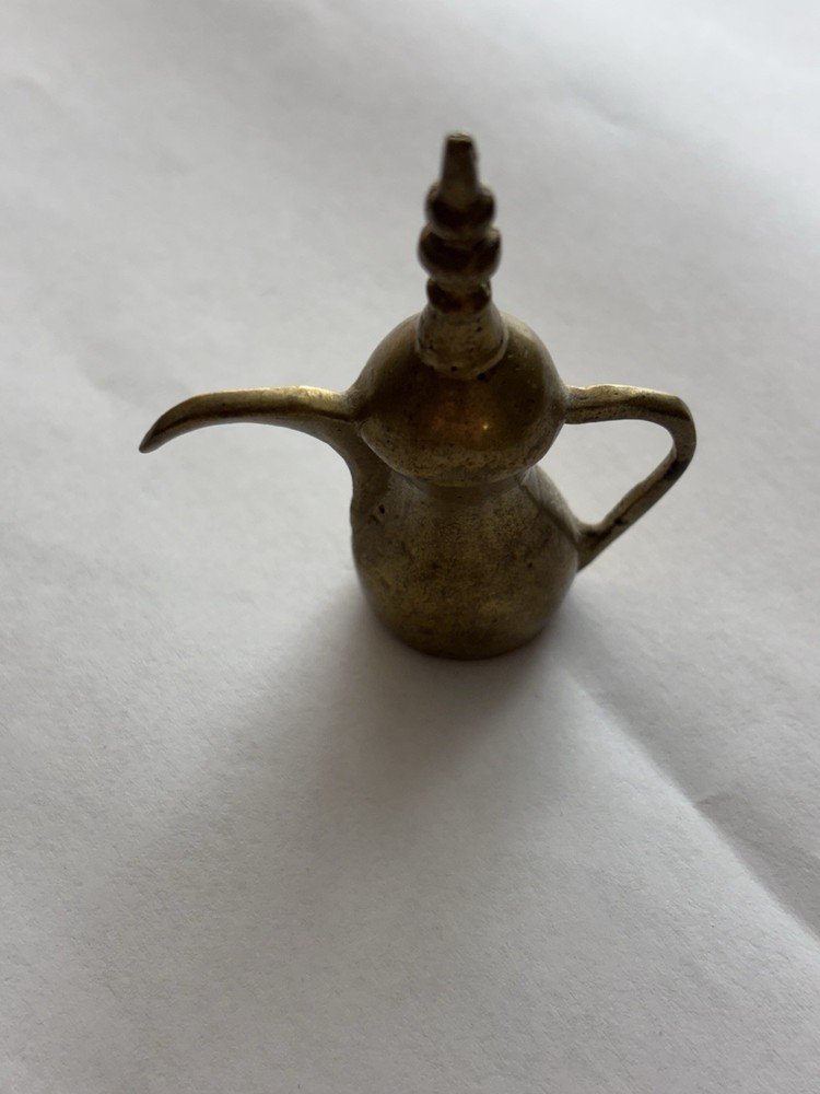 Vintage Middle Eastern Brass Lamp, Camel, Pitcher