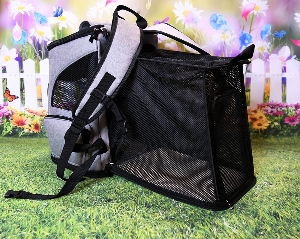 Pet Carrier backpack, Foldable Outgoing portable pet backpack with locker