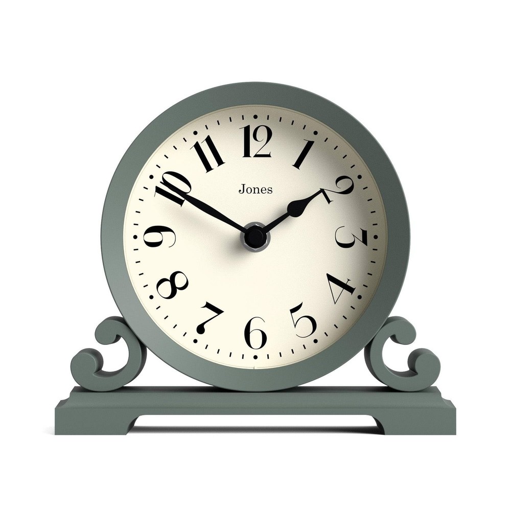 JONES CLOCKS® Saloon Mantel Clock | Small Traditional Double Scroll Design