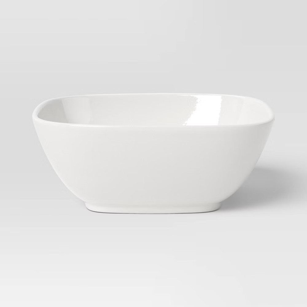 12pc New Poreclain Square Coupe Dinnerware Set - Threshold