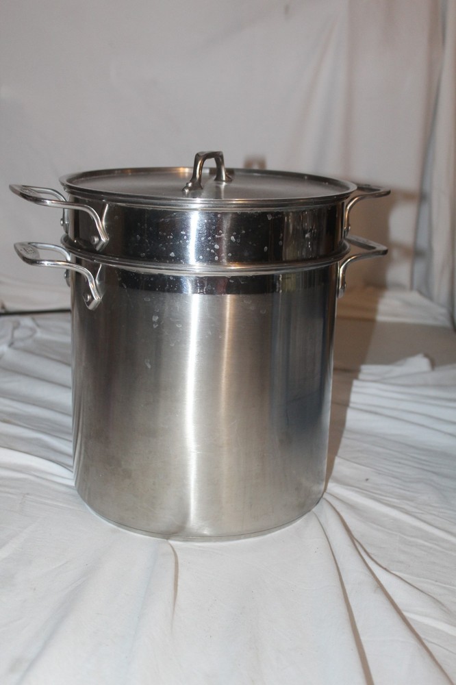 Al-Clad Steamer Pot 3 Pc Set 10" tall
