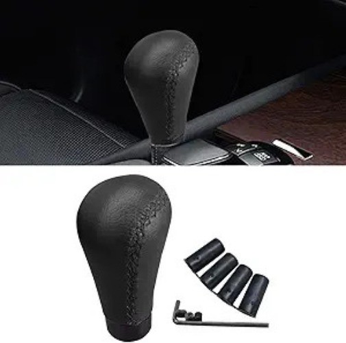 5 Speed Shifter Knobs, Manual Transmission Shift Knob, Handle Leather Black