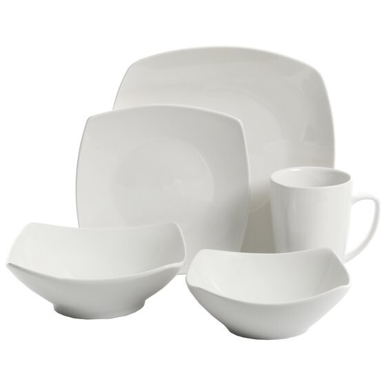 40 Piece Dinnerware Set Kitchen Dish Dinner Plates Ceramic Service For 8 White