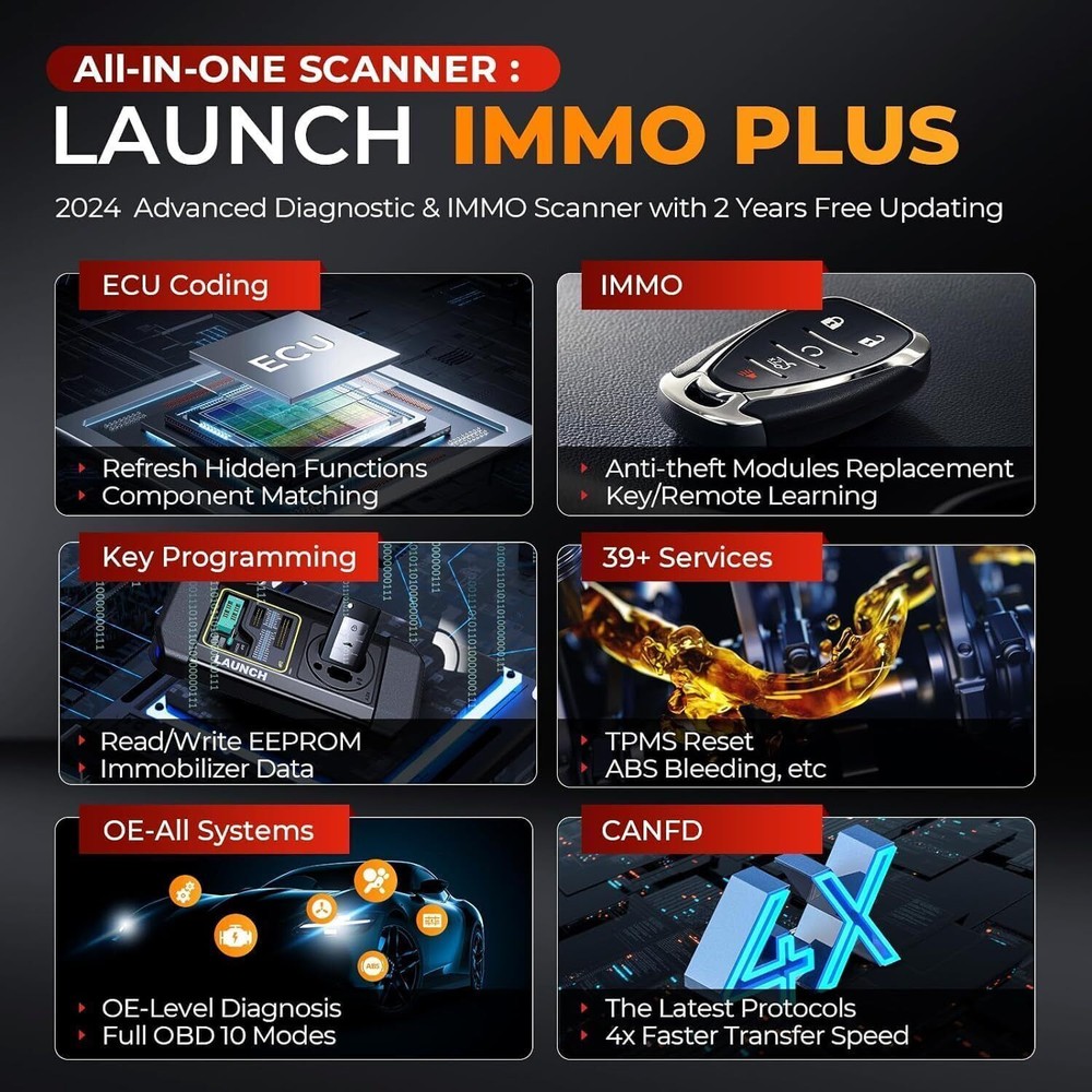 2025 LAUNCH X431 IMMO PLUS PAD VII Key Programming Car Diagnostic Tool ECU Clone