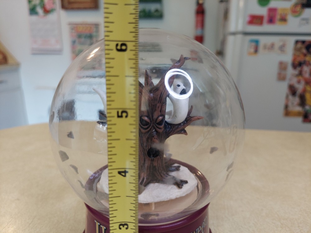 Gemmy Halloween Spooky Tree Ghost Tornado Talking Snow Globe