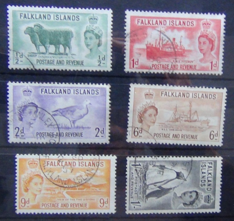 Falkland Islands 1955 1957 set to 1s Used