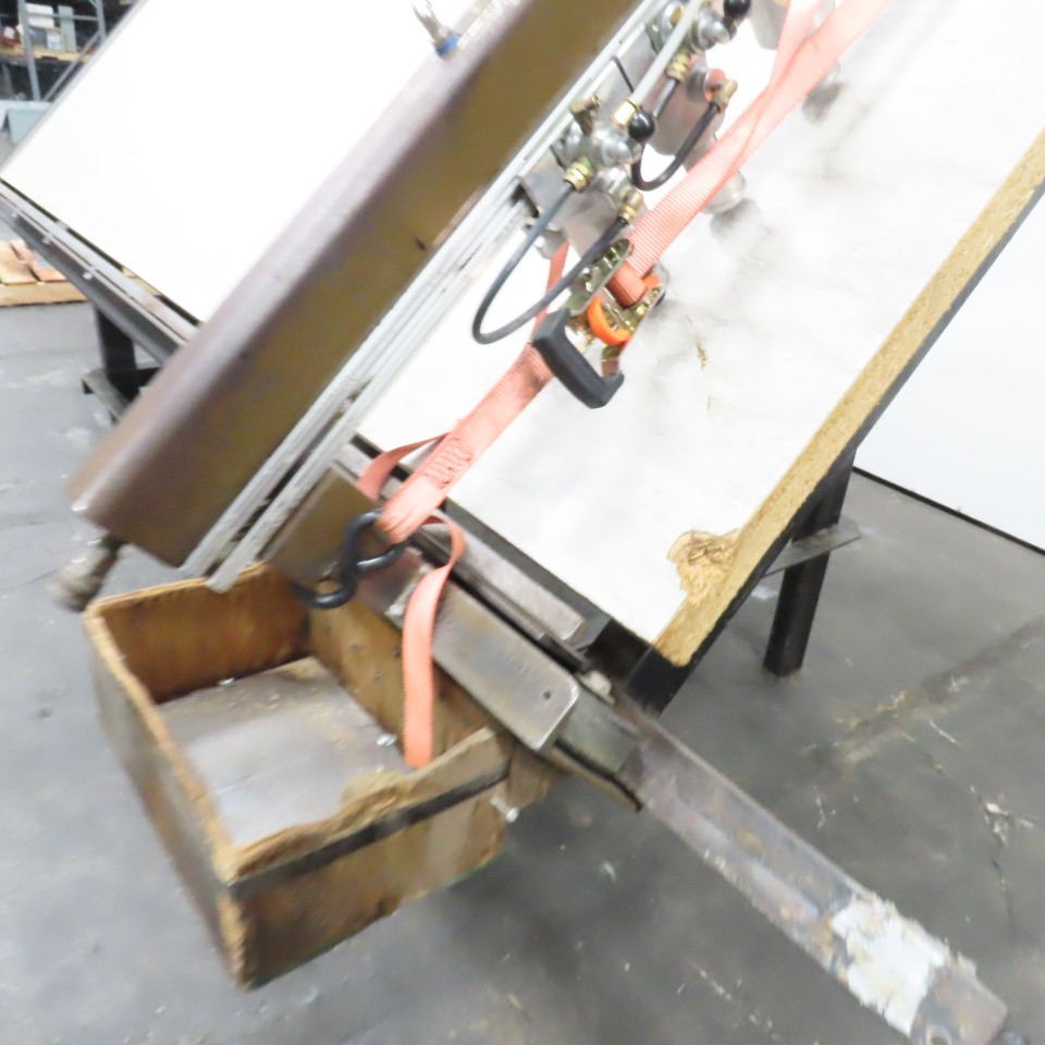 Custom Fab 8' x 52" Face Frame Assembly A Frame Table 5 Pneumatic Clamps