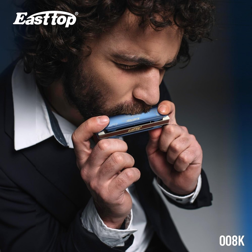 Professional Diatonic Harmonica Key of Ab with Blue Case