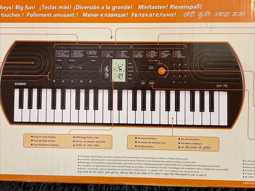 Casio SA-76 Electronic Keyboard Piano EUC