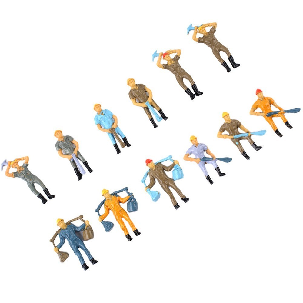 Workers Figures Figures Railway Workers Railway Workers Figures 12 Pcs 4 Poses