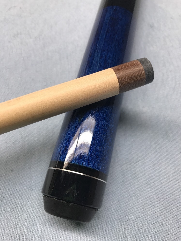 J&J Blue Stained Wrapless Dedicated Break Cue Stick