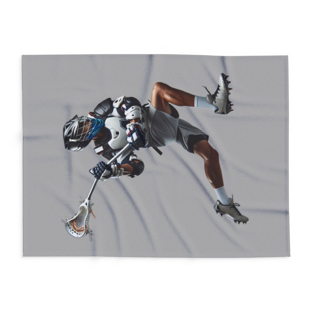 LACROSSE Gray Arctic Fleece Blanket