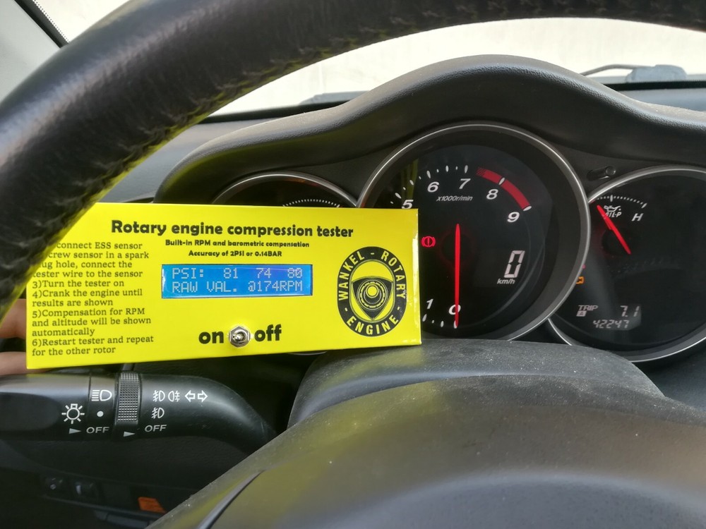 Rotary Engine Compression Tester MAZDA RX8 RX7 13B 12A 20B wankel renesis