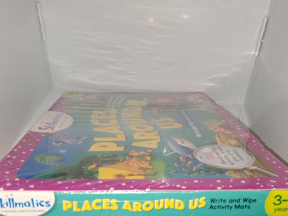 Skillmatics Places Around Us Game, Write And Wipe Activity Mats.NEW SEALED HTF