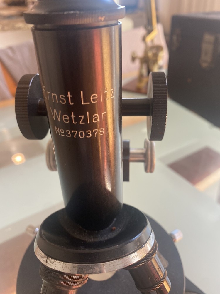 Ernst Leitz Wetzlar WW II Military Microscope W/ Original Case.