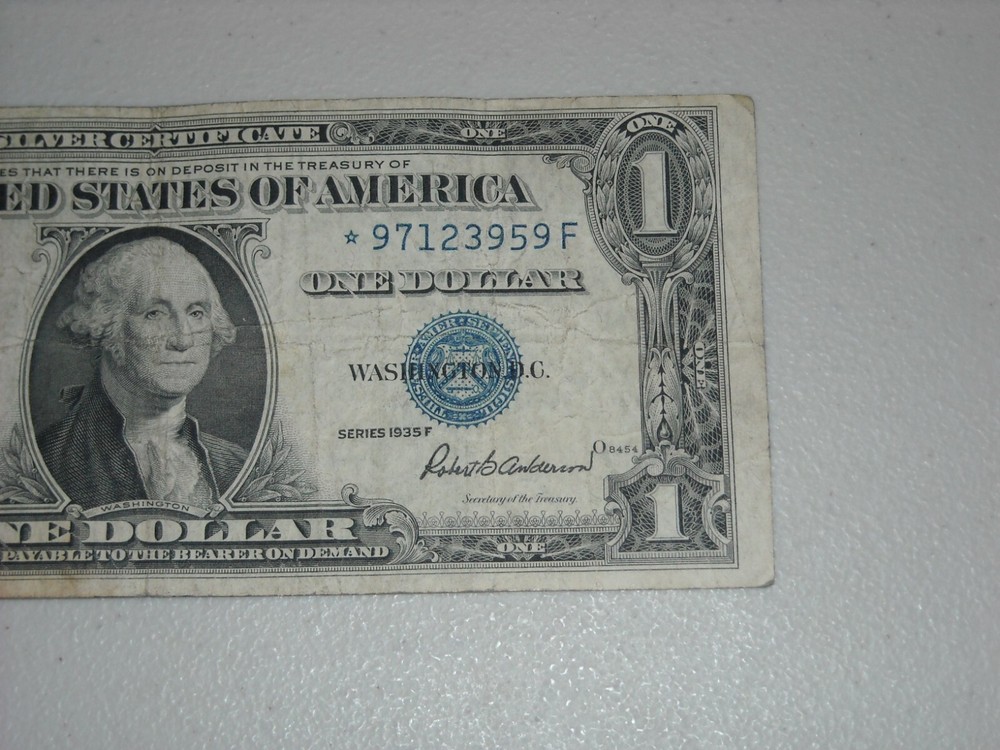 ONE DOLLAR SILVER CERTIFICATE 1935F SERIES *STAR* NOTE