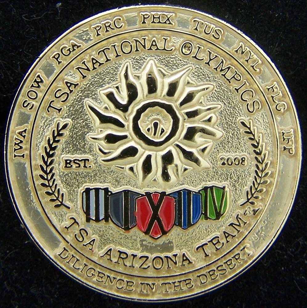 TSA Arizona National Olympics Transportation Security Administration Lapel Pin