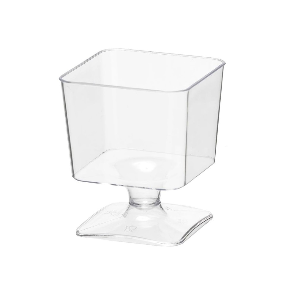 Party Essentials Mini Disposable Plastic Small Portion Ice Cream/Dessert/Yogurt/