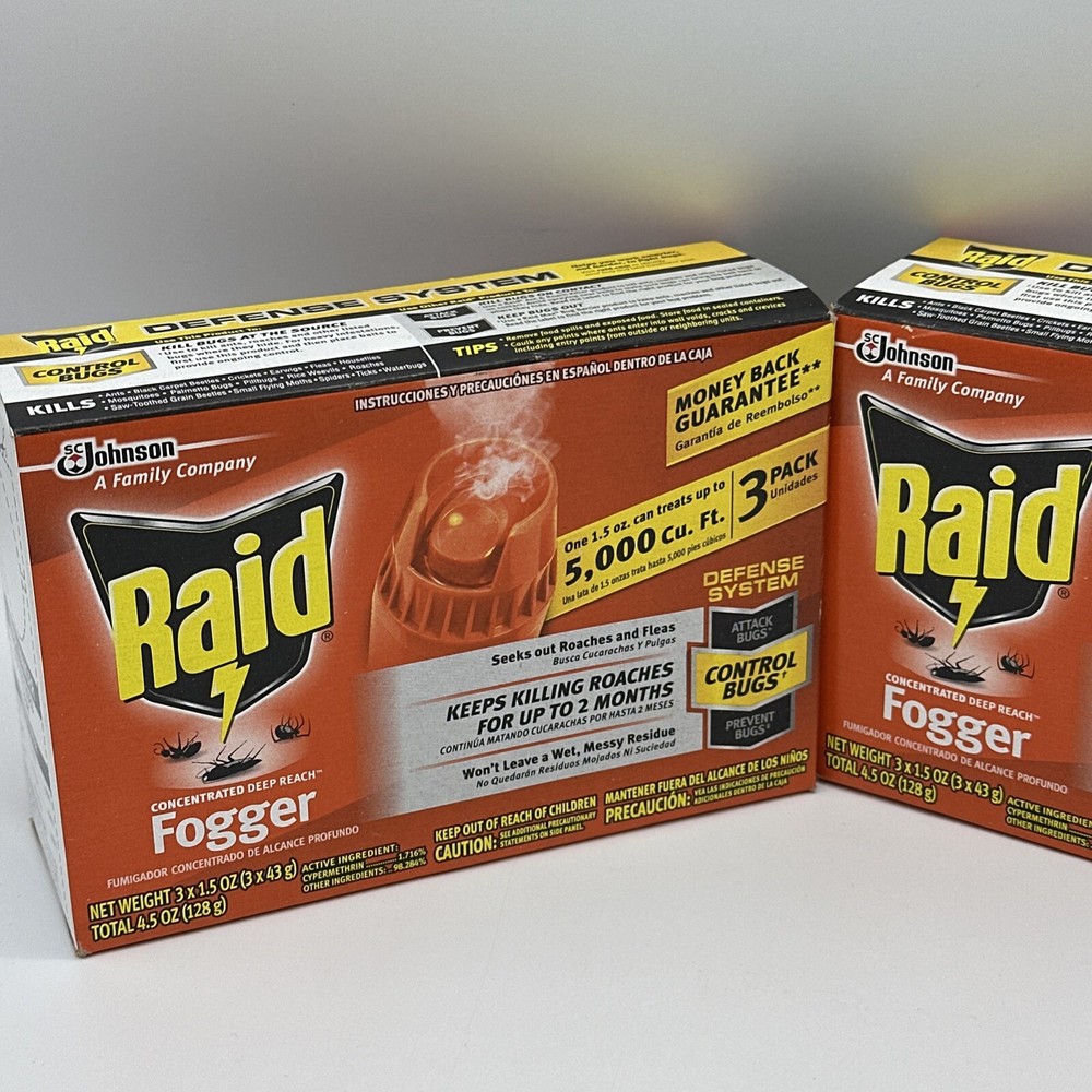 Raid Concentrated Foggers Deep Reach Bugs Control Killer 2 Boxes As Pictured