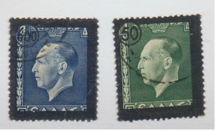 Greece Stamps Scott #498 & 500, Used