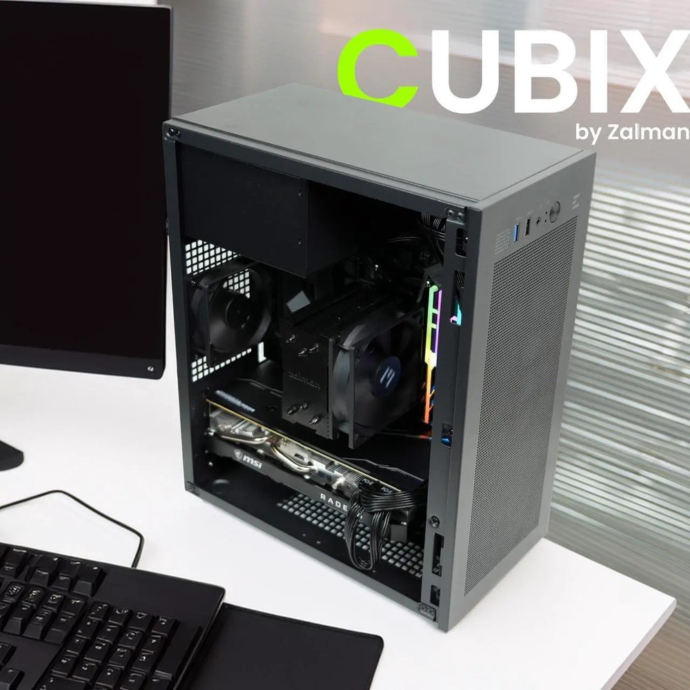 Zalman CUBIX Compact mATX ITX PC Case Black - OPEN BOX