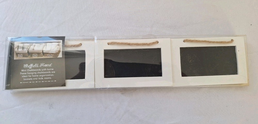 Sheffield Home Decorative White Hanging Mini Chalkboards With Twine